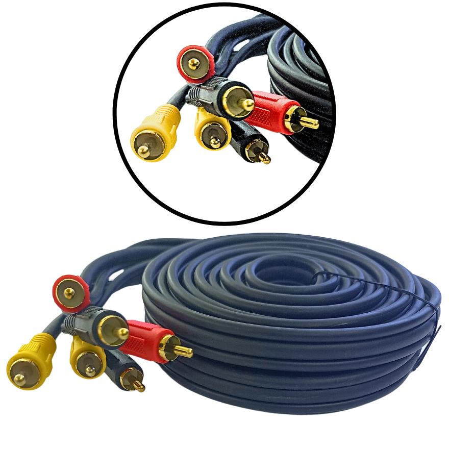RCA Audio Video Cable 3M product image for electronics and prototyping use