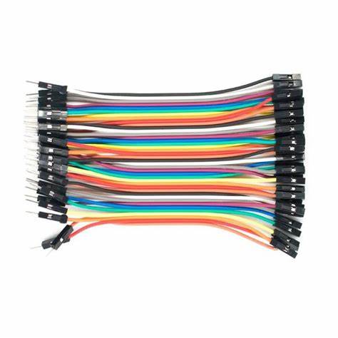 male to female breadboard jumpers - 40pcs 10cm product image for electronics and prototyping use