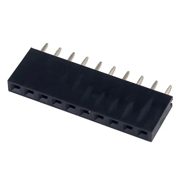 10-Pin Female 2.54mm Pitch Header (10 Pack) product image for electronics and prototyping use
