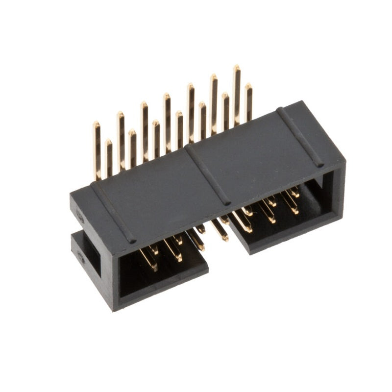 14-pin 2x7 IDC Header Box PCB Mount Angled (5 Pack) product image for electronics and prototyping use