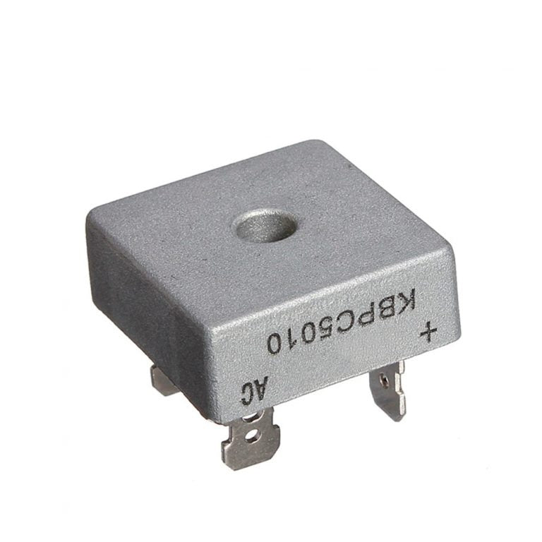 KBPC5010 bridge rectifier 50a 1000v product image for electronics and prototyping use