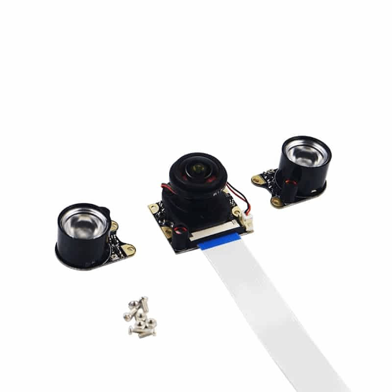 5MP Adjustable Focus Night Vision Camera for Raspberry PI product image for electronics and prototyping use