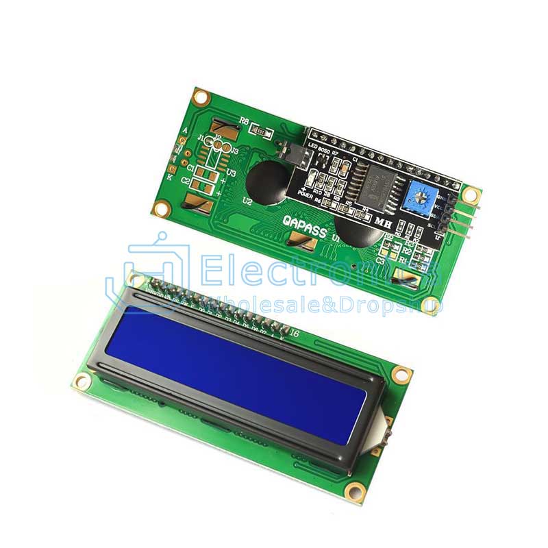 LCD1602 IIC/I2C Blue Screen - I Found Tech Chinese Warehouse Import - 1602A IIC Blue Screen