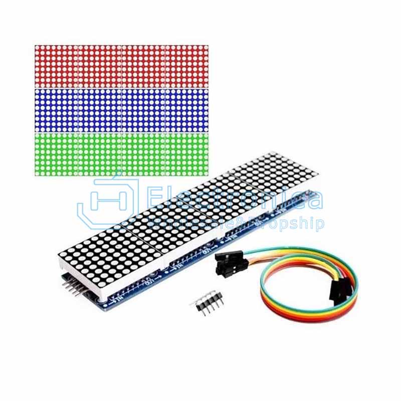 MAX7219 Microcontroller Dot Matrix Module - I Found Tech Chinese Warehouse Import - Blue (new style)