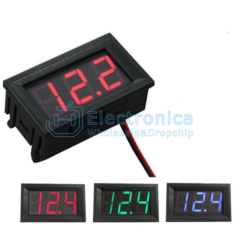 DC 5V-120V DC4.5V-30V 0.56" LED 2 Wires Digital Voltmeter Tester - I Found Tech Chinese Warehouse Import - Blue【4.5-30V】