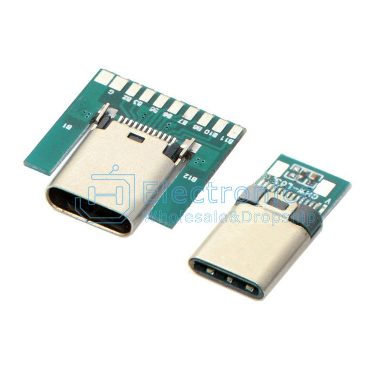 USB 3.1 Type-C 24pin Male and Female Adapter Board - I Found Tech Chinese Warehouse Import - Female
