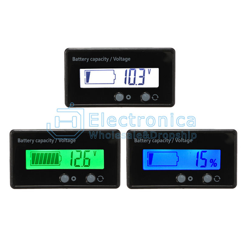 6V/12V/24V/36V/48V/60V/72V LCD Lithium Battery Capacity And Voltage Indicator Meter - I Found Tech Chinese Warehouse...