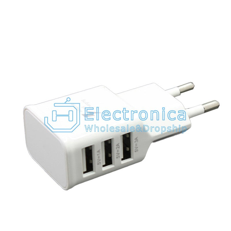 3 USB Port Round Head Charger Plug - I Found Tech Chinese Warehouse Import