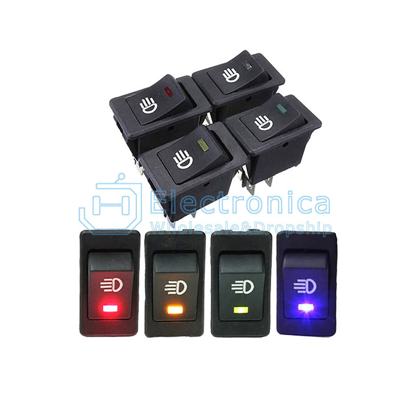 ASW-17D Rocker Switch - I Found Tech Chinese Warehouse Import - Blue light