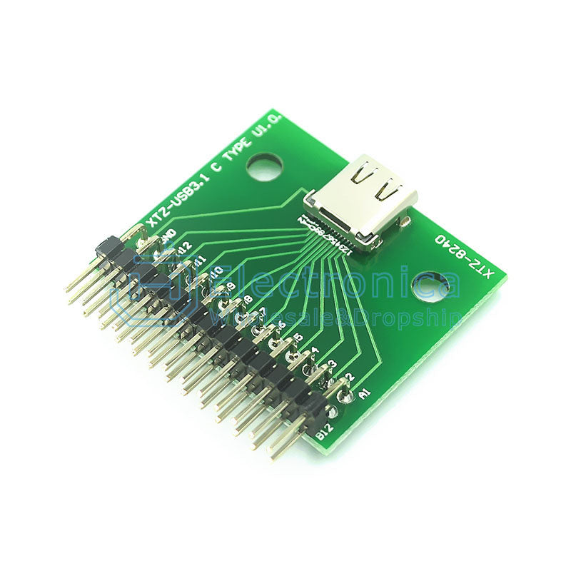 Double Sided Plug-in Type C Female Test Board - I Found Tech Chinese Warehouse Import