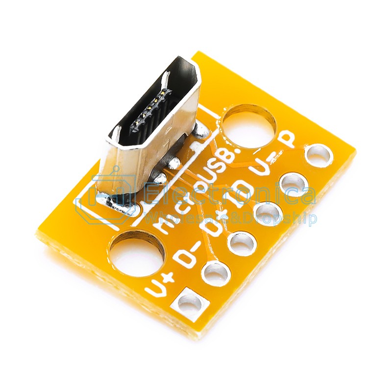Vertical 180° MicroUSB Female PCB Adapter Board - I Found Tech Chinese Warehouse Import