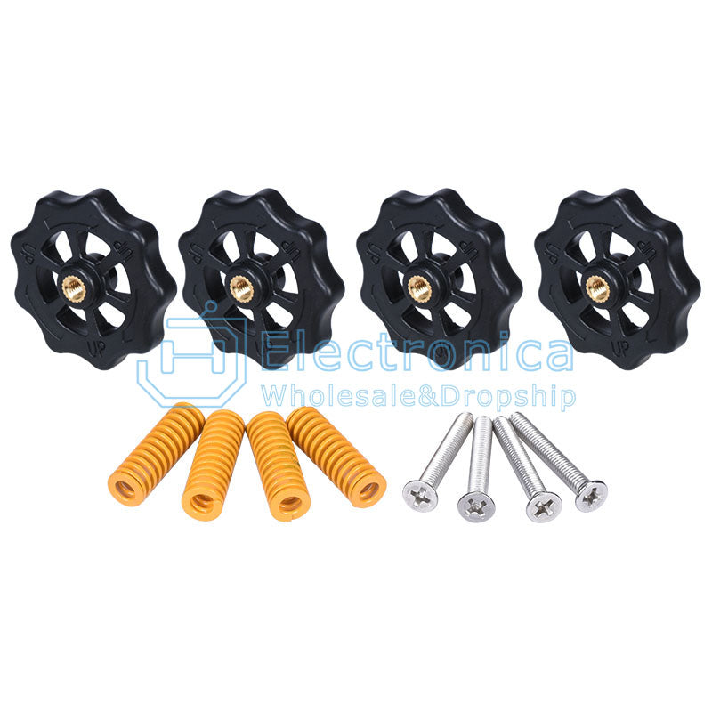 CR10 Hotbed Leveling Nut Ender3 M4 Leveling Kit - I Found Tech Chinese Warehouse Import - M4 * 30MM screw with yellow spring