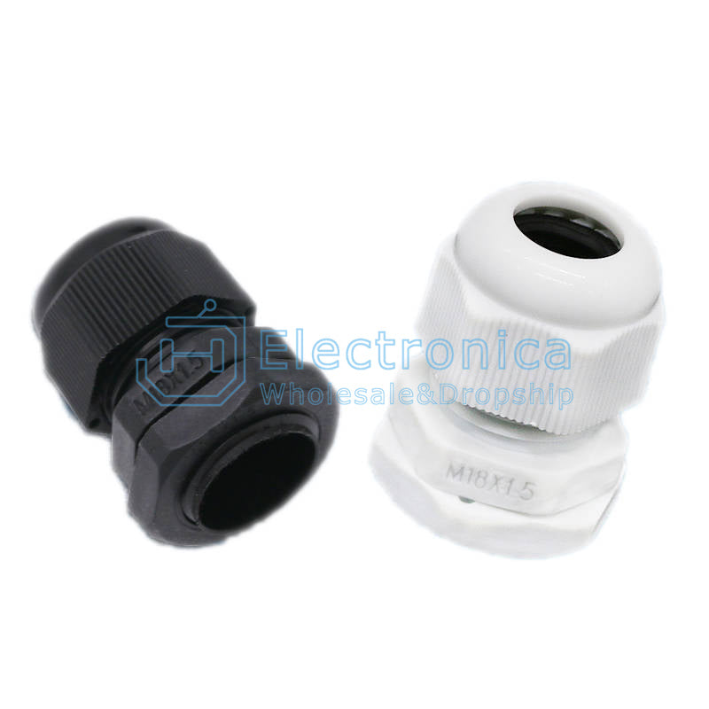 M12/M16/M20-M40 Waterproof Nylon Plastic Cable Gland Connector - I Found Tech Chinese Warehouse Import - Black M12 * 1.5