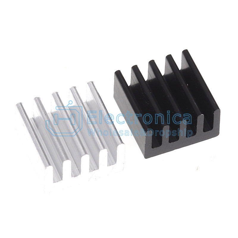 Black/Silver 8.8*8.8*5mm Heat Sink for TO-220 Triode - I Found Tech Chinese Warehouse Import - Black(10pcs)