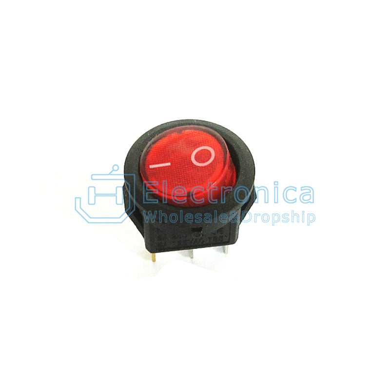 KCD1-2 15mm 3Pin Circular Boat Switch with Light - I Found Tech Chinese Warehouse Import - 5PCS