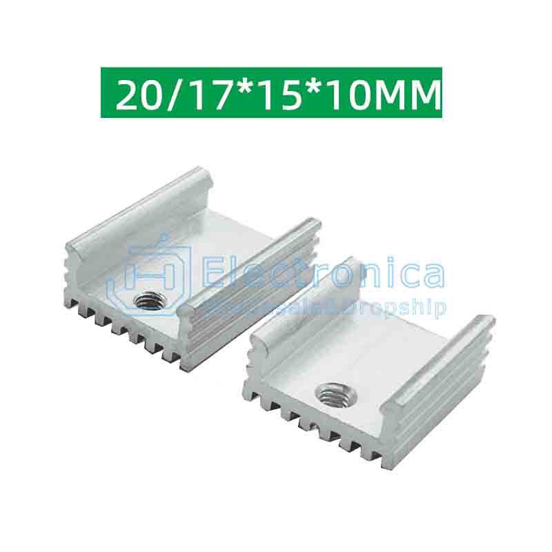 17*15*7 MM U-shaped Aluminum Heatsink - I Found Tech Chinese Warehouse Import - 17*15*7MM single hole
