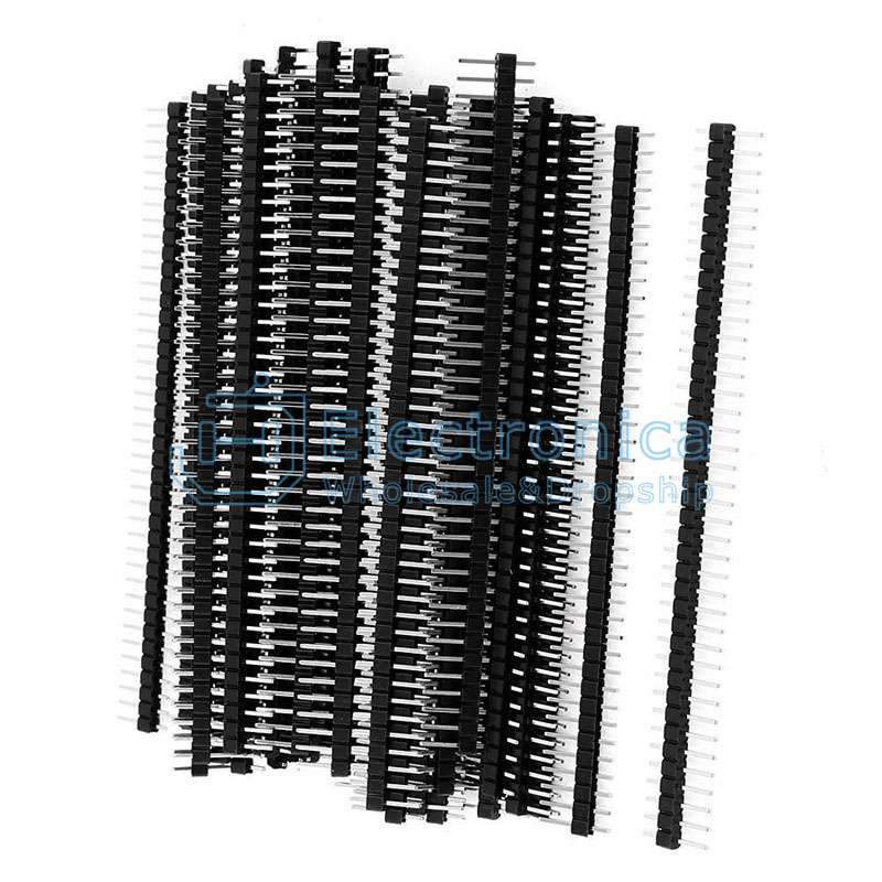 2.54mm 40Pin Single Row Black Male Header Needle - I Found Tech Chinese Warehouse Import - 200 pieces / bag