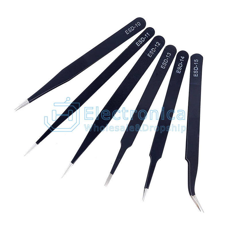 6pcs ESD10-15 Anti-static Tweezers Kit - I Found Tech Chinese Warehouse Import