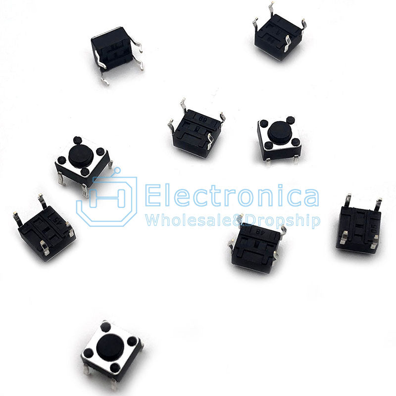 6*6*4.3MM 6*6*5MM Micro Switch - I Found Tech Chinese Warehouse Import - 6*6*4.3MM DIP 100pcs