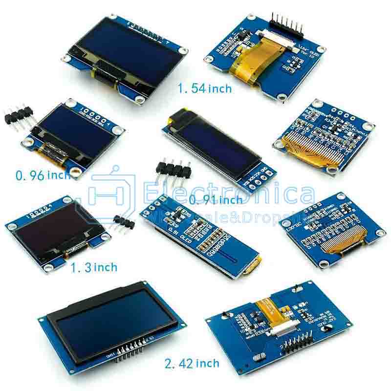0.66/0.91/0.96/1.3/1.54/2.42 Inch White / Yellow / Blue Two Color OLED LCD - I Found Tech Chinese Warehouse Import -...