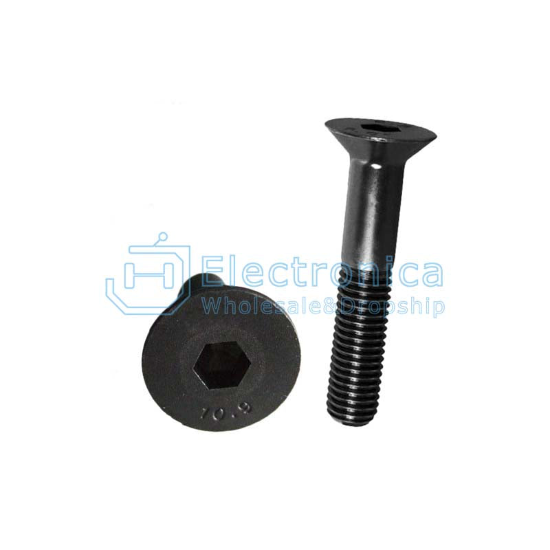 Grade 10.9 M5/M6*8/12/16/30/40 Flat Head Hexagon Socket Screw Bolt - I Found Tech Chinese Warehouse Import - M5*10(10pcs)