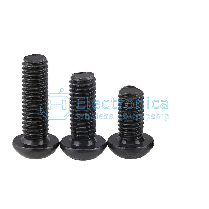 Grade 10.9 Black Round Head Hexagon Socket Screw - I Found Tech Chinese Warehouse Import - 3*10