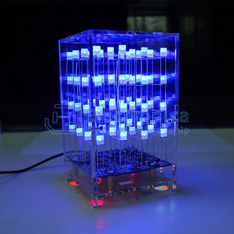4*4*4 Colorful Cube Light DIY Kit - I Found Tech Chinese Warehouse Import - 2mm case