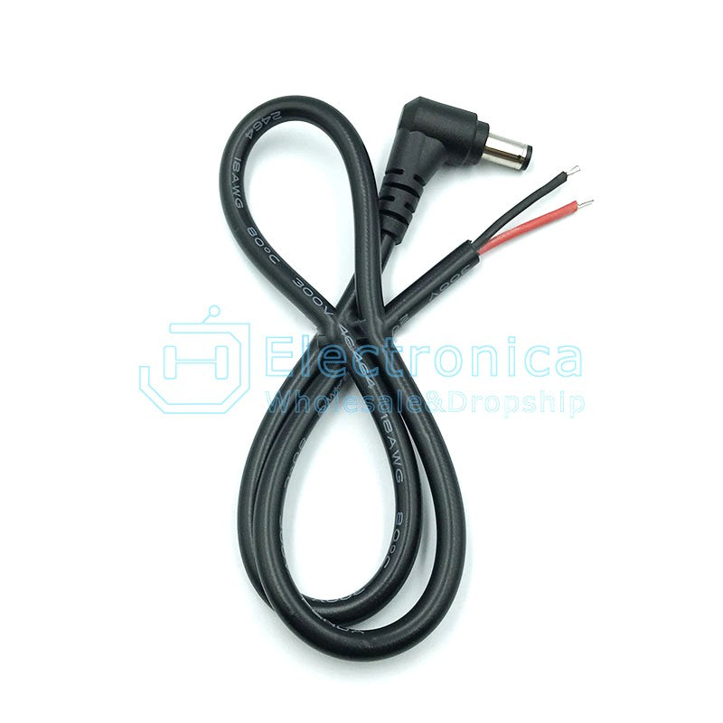 5.5*2.1/5.5*2.5mm DC 12V 90 Degree Elbow All-copper Power Cable - I Found Tech Chinese Warehouse Import - Option 38602;38604