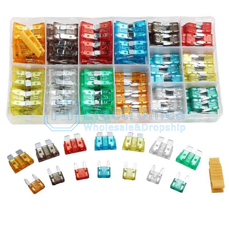 200pcs/Box Small/Medium Standard Aluminum Blade Fuse Kit - I Found Tech Chinese Warehouse Import