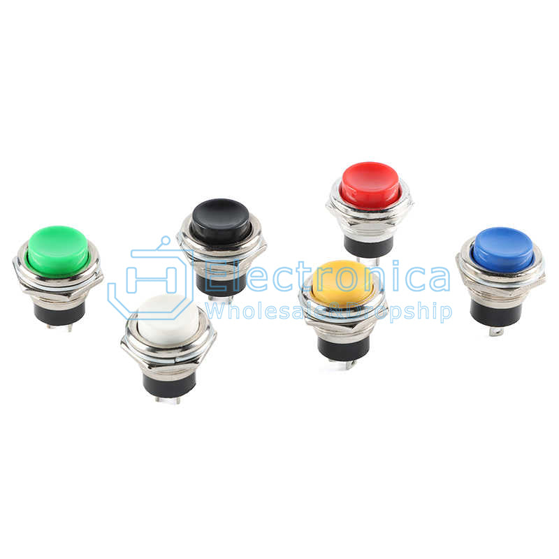 DS-212 16mm Push Button Switch - I Found Tech Chinese Warehouse Import - Black