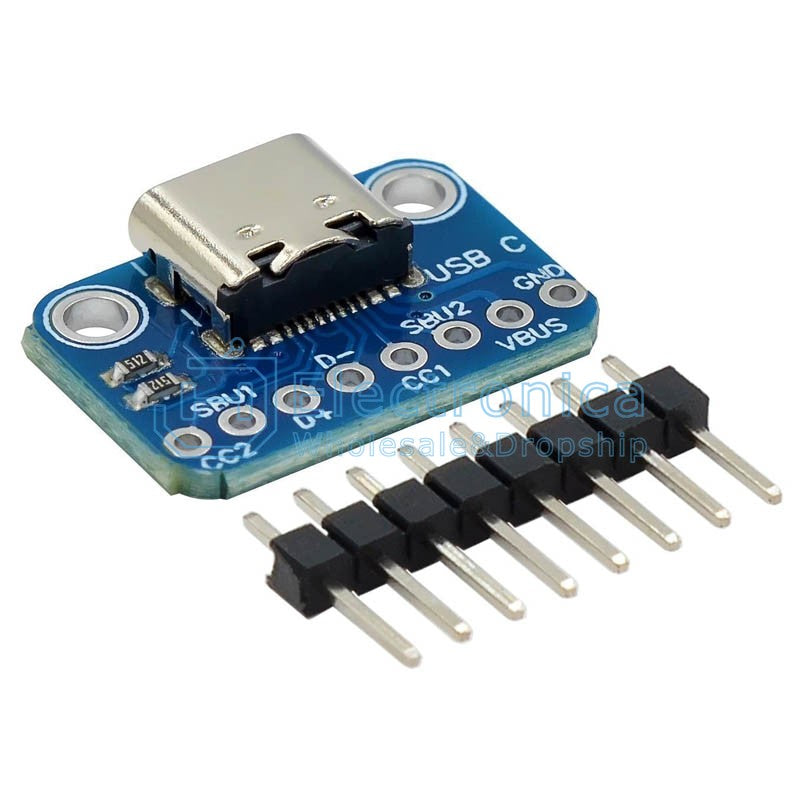 USB Type-C 2.54mm CC1 CC2 5.1K Conversion Board - I Found Tech Chinese Warehouse Import