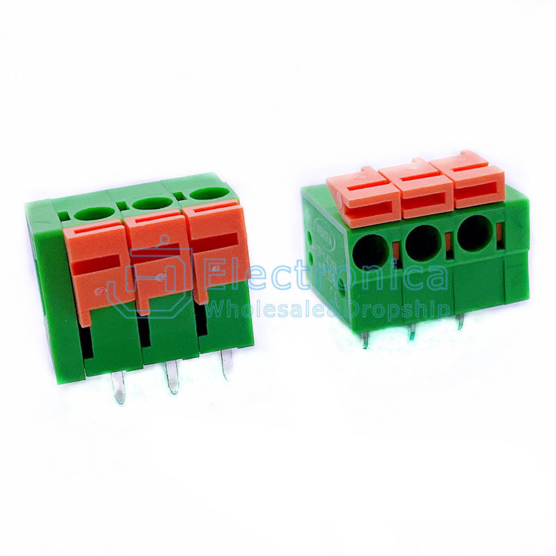 KF142V/142R-5.08MM 2P-10P Straight/Curved Needle Push Terminals - I Found Tech Chinese Warehouse Import - 142R Curved...