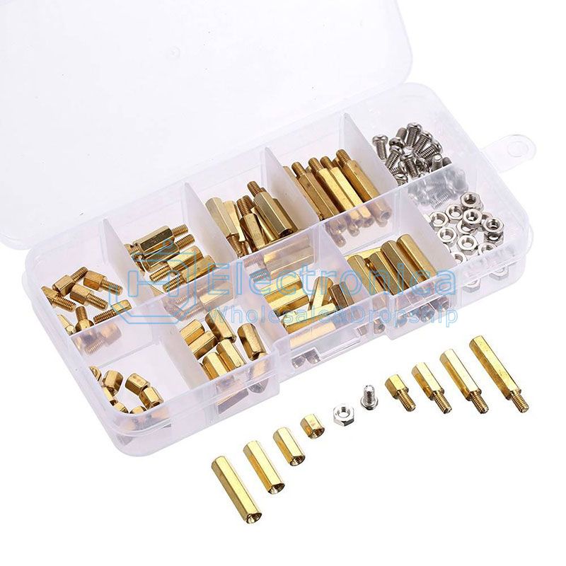 120pcs M3 Brass Standoff Spacer Hex Screws Nut Kit - I Found Tech Chinese Warehouse Import