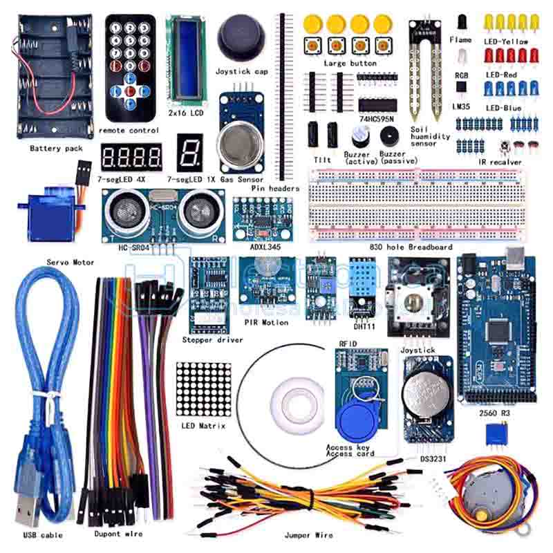 Mega2560 R3 Starter Learning Kit - I Found Tech Chinese Warehouse Import - With Mega2560 with 328P(Made in china 16u2...