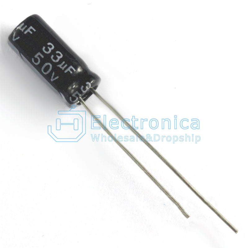 Electrolytic Capacitor 50V/33UF 5*12.5MM - I Found Tech Chinese Warehouse Import - 100PCS