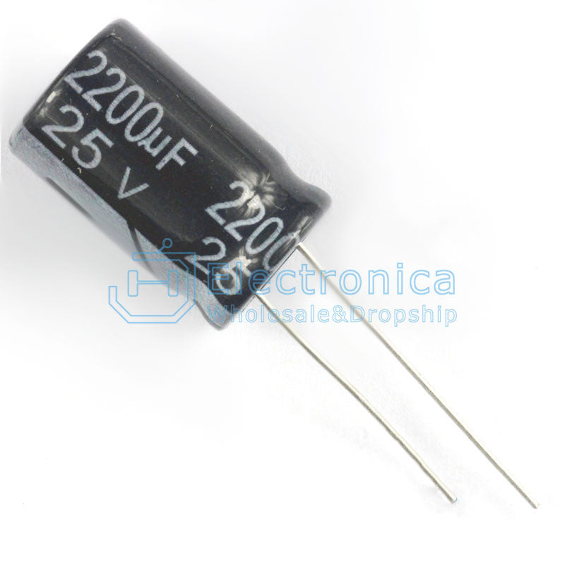 Electrolytic Capacitor 25V/2200UF 13*21MM - I Found Tech Chinese Warehouse Import - 10PCS