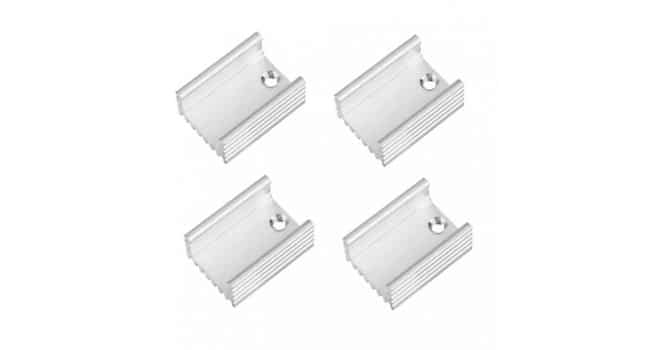 Aluminum Heat sink TO-220 (4 pack) product image for electronics and prototyping use