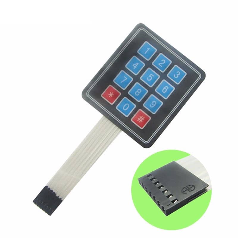 12 Keys (4x3) Matrix Keyboard Module product image for electronics and prototyping use