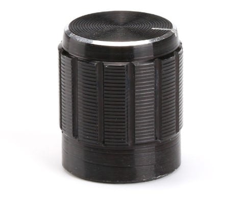 Knob Aluminum Insert type Black 6mm shaft product image for electronics and prototyping use