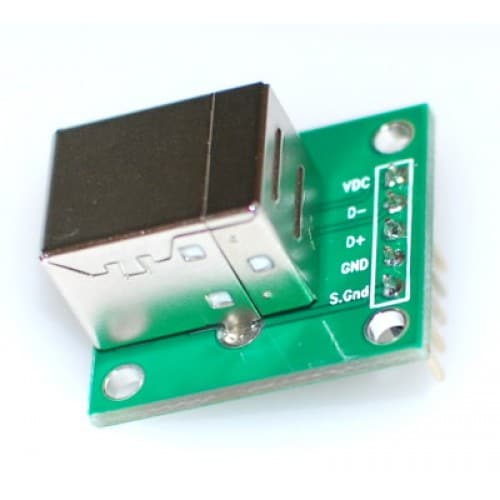 USB B Female Breakout product image for electronics and prototyping use