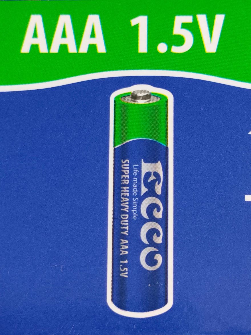 Ecco Battery AAA product image for electronics and prototyping use