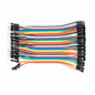 male to female breadboard jumpers - 40pcs 10cm product image for electronics and prototyping use