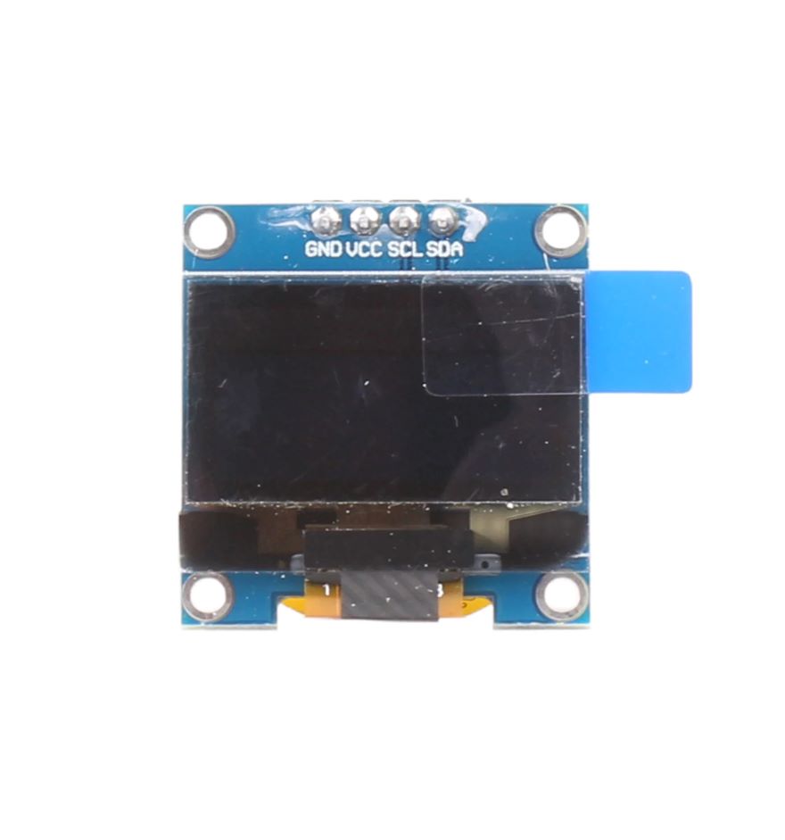 Blue 0.96 inch OLED display with I2C interface product image for electronics and prototyping use