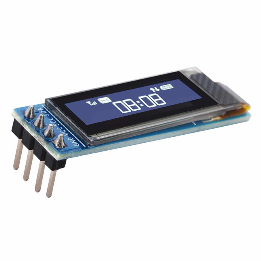 OLED LCD Display Module I2C Interface Blue 0.91 Inch product image for electronics and prototyping use