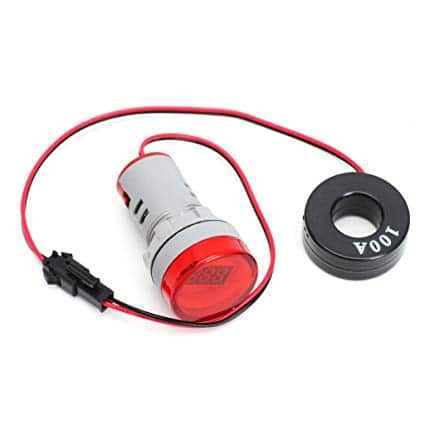 Digital Amp meter AC 220V 0-100A 22mm Display RED product image for electronics and prototyping use