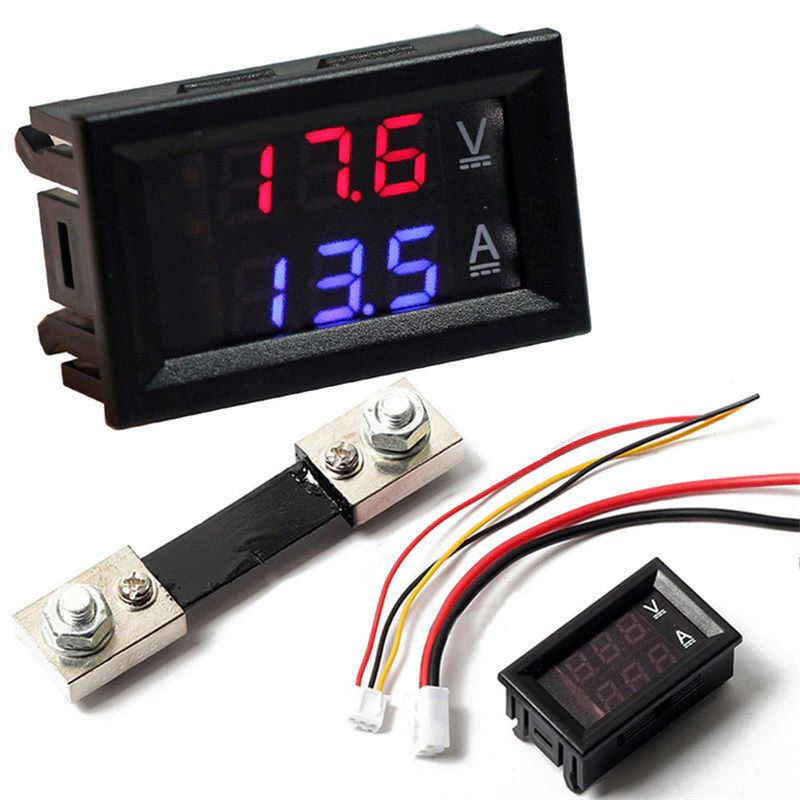50A Dc volt amp display panel + Shunt resistor 50A 75mV FL-2 product image for electronics and prototyping use