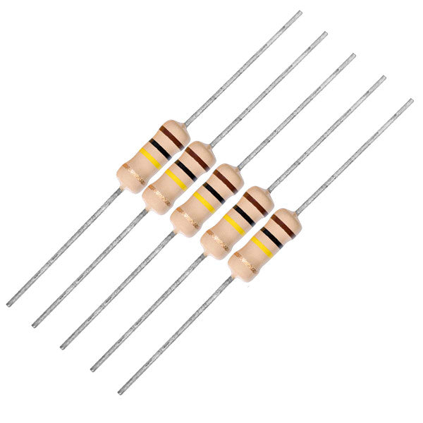 100K - Carbon Film Resistor 1/4W (10 Pack) product image for electronics and prototyping use