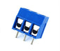 3-Pin Screw Terminal Block Connector 5.08mm Pitch - Blue (5 product image for electronics and prototyping use