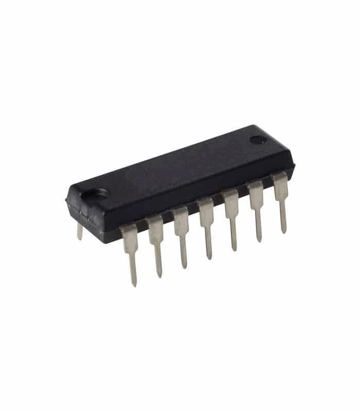 dip CD4023BE CD4023 gate / inverter / logic NAND gate chip product image for electronics and prototyping use