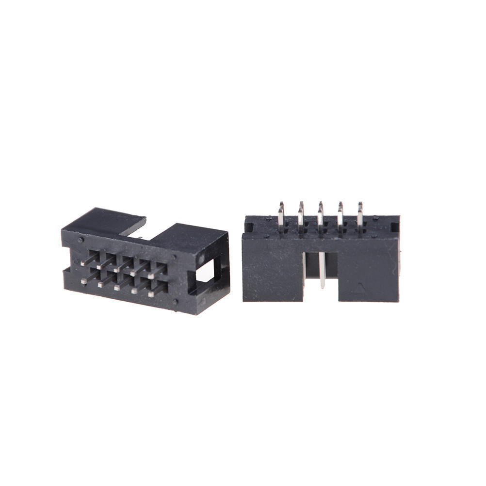 10-Pin 2x5 IDC Header Box PCB Mount Straight (5 Pack) product image for electronics and prototyping use